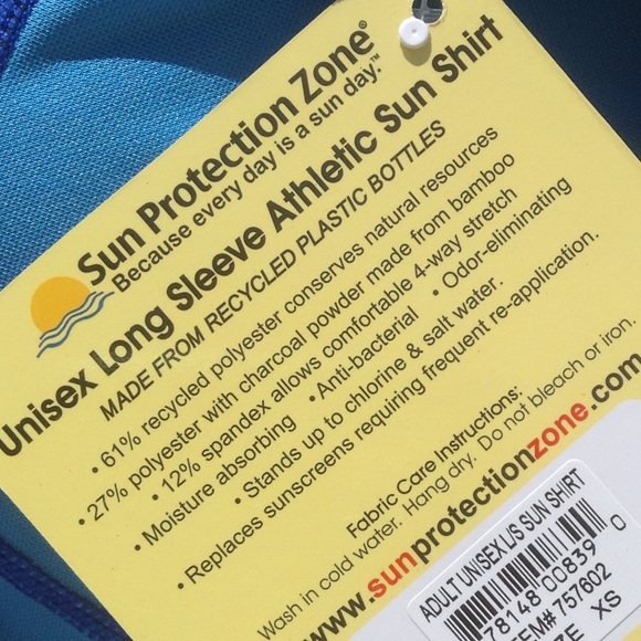 ACTIVSKINZ UPF50 Unisex Blue Swim Rash Guard - Picture 5 of 9